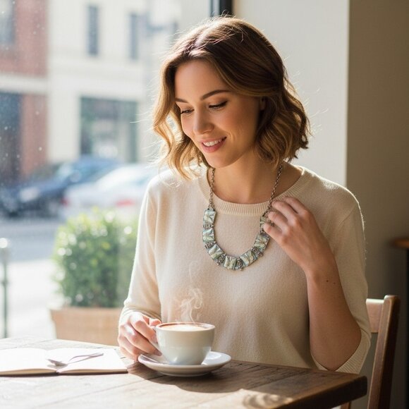 Kirks Folly 80s Enamel Butterfly Stretch Rhinestone Bracelet Panel Necklace Set - Picture 3 of 10